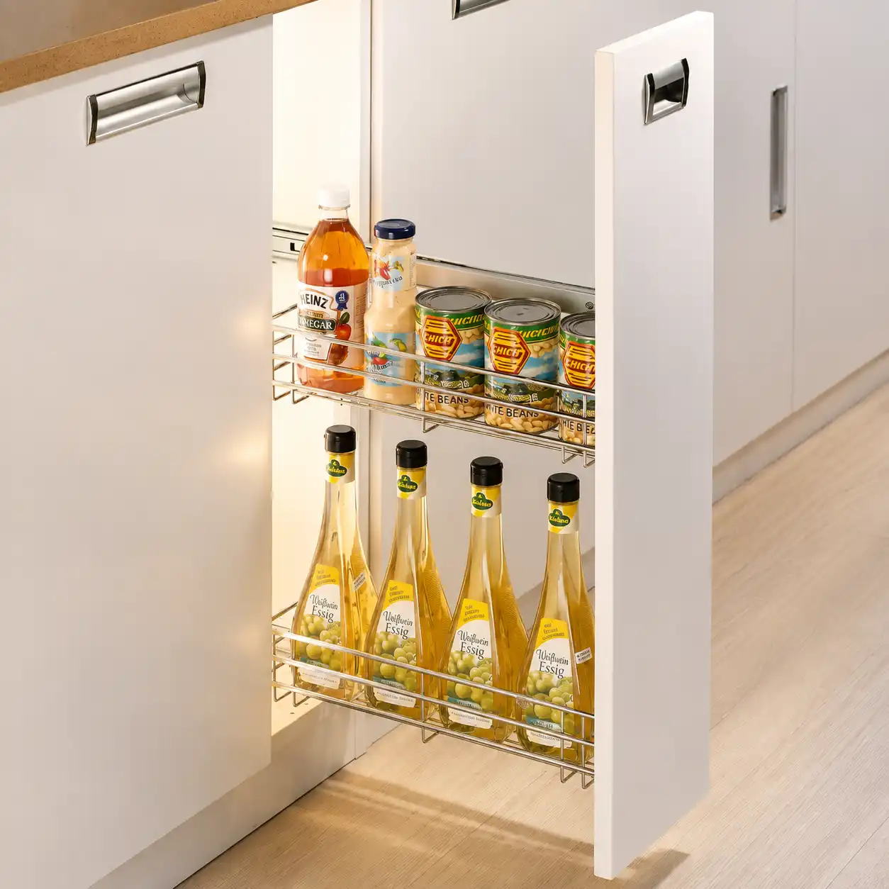 Two-Tier Bottle Pull-Out Basket